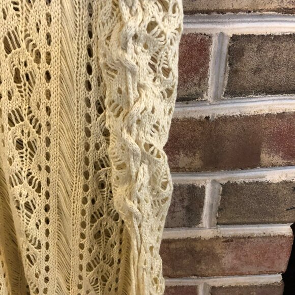 Crochet Boho Lace Hippy Top Cover Up Beachwear Boatwear Peekaboo One Size - Picture 5 of 11